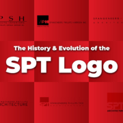 A red box that says "SPT logo" and shows each one through the years.