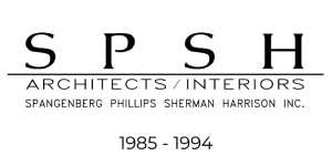 Logo that says SPSH Architects/Interiors, 1985-1994