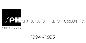 A logo that says spangberg phillips harrison inc, 1994-1995